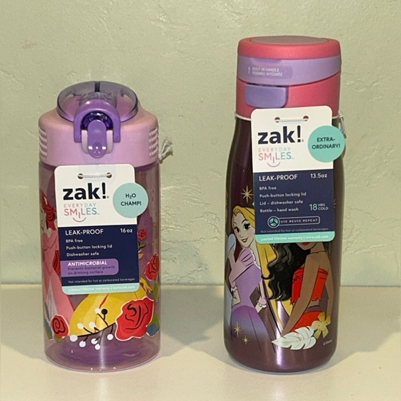 Disney Princess Sippy Cups with Push Button Lid made by zak. Brand new with tags - Picture 4 of 7